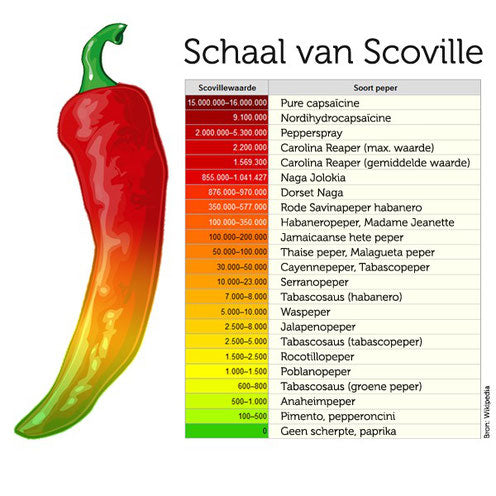 Wat is de Scoville schaal en wie heeft het ontwikkeld?